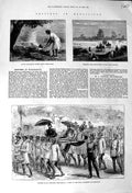 Old Antique Print 1881 Madagascar British Naval Officers Tamatave Mohabo 19th