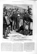 Original Old Antique Print 1881 French Siers Tunis Military Sentence Death 19th
