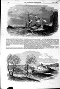 Old Antique Print 1855 Wreck Emigrant Ship John Foreign Legion Melville 19th