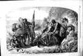 Old Antique Print 1855 Solomon Royal Academy Art Family Fishing Sea-Side 19th