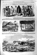 Old Antique Print 1856 Sierra Leone Egg-Gu-Gu Necromancer Freetown Piazza 19th
