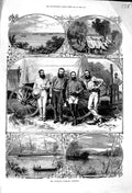 Old Antique Print 1873 Australian Overland Telegraph Todd Paterson Little 19th