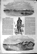 Original Old Antique Print 1852 Burmah Burmese Sier Irawaddy Yenbenzeik Prome