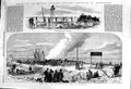 Old Antique Print 1865 Volunteer Artillery Shoeburyness Practice Ground 19th