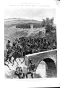 Old Antique Print 1897 War British Army Vittoria Puentes Pelly Lindeman 19th