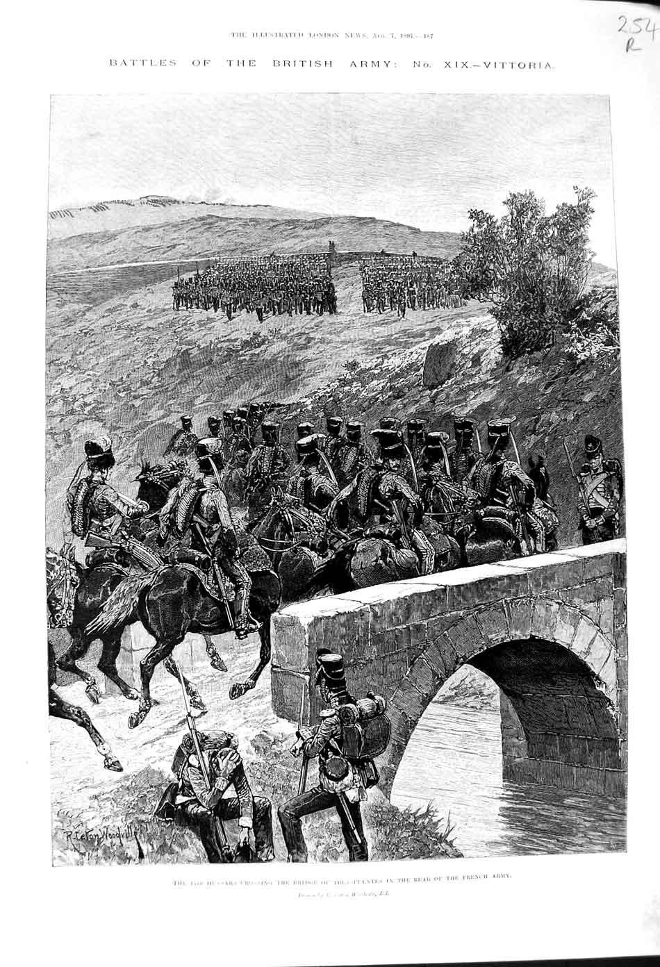 Old Antique Print 1897 War British Army Vittoria Puentes Pelly Lindeman 19th