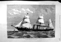 Original Old Antique Print 1877 New Dispatch Vessel H.M.S. Iris Steeel Ship
