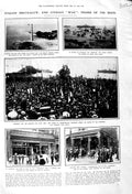 Old Antique Print 1915 War Garibaldi Italy Statue Genoa Lusitania Obelisk 20th