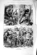 Original Old Antique Print 1881 Scottish Volunteers Siers Children Siers 19th