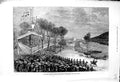 Old Antique Print 1881 Grand Stand Review Scottish Volunteers Edinburgh 19th