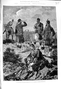 Original Old Antique Print 1881 War Volunteers Perthshire Inverness Highlanders
