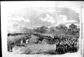 Original Old Antique Print 1856 Review Hyde Park Loondon Queen Guards Siers