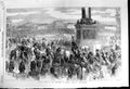 Original Old Antique Print 1856 Scene Entry Emperor Rusia St. Petersburg Siers