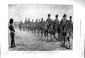 Original Old Antique Print 1881 Volunteer Review Windsor Artillery Siers Queen