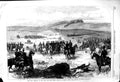 Original Old Antique Print 1866 War King Crown Prince Prussia Battle Sadowa