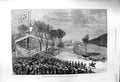 Original Old Antique Print 1881 Royal Review Scottish Volunteers Edinburgh War