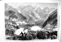 Antique Old Print *3124 1866 War Combat Garibaldians Austrians Beccezza Tyrol