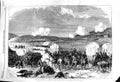 Original Old Antique Print 1866 War Battle Blumenau Presburg Siers Horses 19th