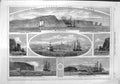 Original Old Antique Print 1860 Basin Minas Ships Blomidon Styx Split Rock Cape