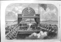 Original Old Antique Print 1860 Prince Wales Stone Victoria Bridge St. Lawrence
