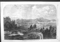 Old Antique Print 1866 Timber Rooms St. John River New Brunswick Canada 19th