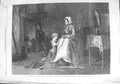 Original Old Antique Print 1867 John Burr Fine Art Mother Little Girl Bed-Time