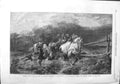 Original Old Antique Print 1867 Horses Escaping Fire Adolphe Schreyer Fine Art