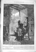 Original Old Antique Print 1867 Haynes Williams Fine Art Mother Little Girl