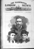 Original Old Antique Print 1875 Survivors Cospatrick Cotter Macdonald Lewis Men