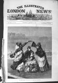 Old Antique Print 1875 Ice Skating Lake Coup Passant Ladies Winter Sport 19th