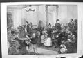 Old Antique Print 1875 America Hotel Life Sunday Singing Music Families 19th
