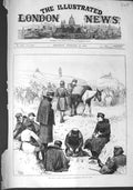 Original Old Antique Print 1857 War Spain King Alfonso Breakfast Staff Horses