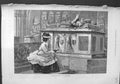 Original Old Antique Print 1875 Claude Calthrop Lady Church Tombs Victorian