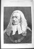 Old Antique Print 1875 Sir Alexander Cockburn Lord Chief Justice England 19th
