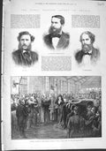 Original Old Antique Print 1875 Balloon France Tissandier Sivel Croce-Spinelli