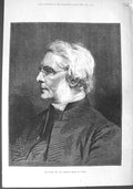 Original Old Antique Print 1875 Portrait Rev. Dr. Colenso Bishop Natal 19th