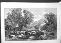 Old Antique Print 1875 Hulme Fine Art Holiday Spot River Trees Mountains 19th
