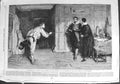 Original Old Antique Print 1864 Puritans Men Sword Challenge Orchardson Art