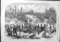 Antique Old Print *3130 1864 Prince Wales Sweden Elk Shooting Forest Hogtorp