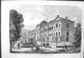Original Old Antique Print 1864 Museum Ceramic Art Building Architecture 19th