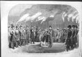 Original Old Antique Print 1864 Prince Princess Wales Sweden Stockholm Guards