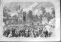 Original Old Antique Print 1864 Prince Princess Wales Denmark Castle Bernstorf