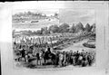 Antique Old Print *3150 1880 Royal Engineers Runnymede Pontoon Bridge Thames