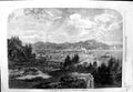 Old Antique Print 1866 Timber-Booms St. John River New Brunswick Canada 19th
