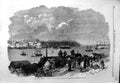 Original Old Antique Print 1868 Naval Harbour Kiel Baltic King Prussia Ships