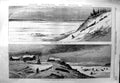 Old Antique Print 1868 Alaska Yukon River Indians Fishing Russian America 19th