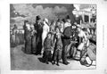 Original Old Antique Print 1881 Evening Spa Scraborough England Fine Art 19th