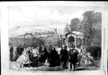 Original Old Antique Print 1865 General View Baden-Baden 19th Century