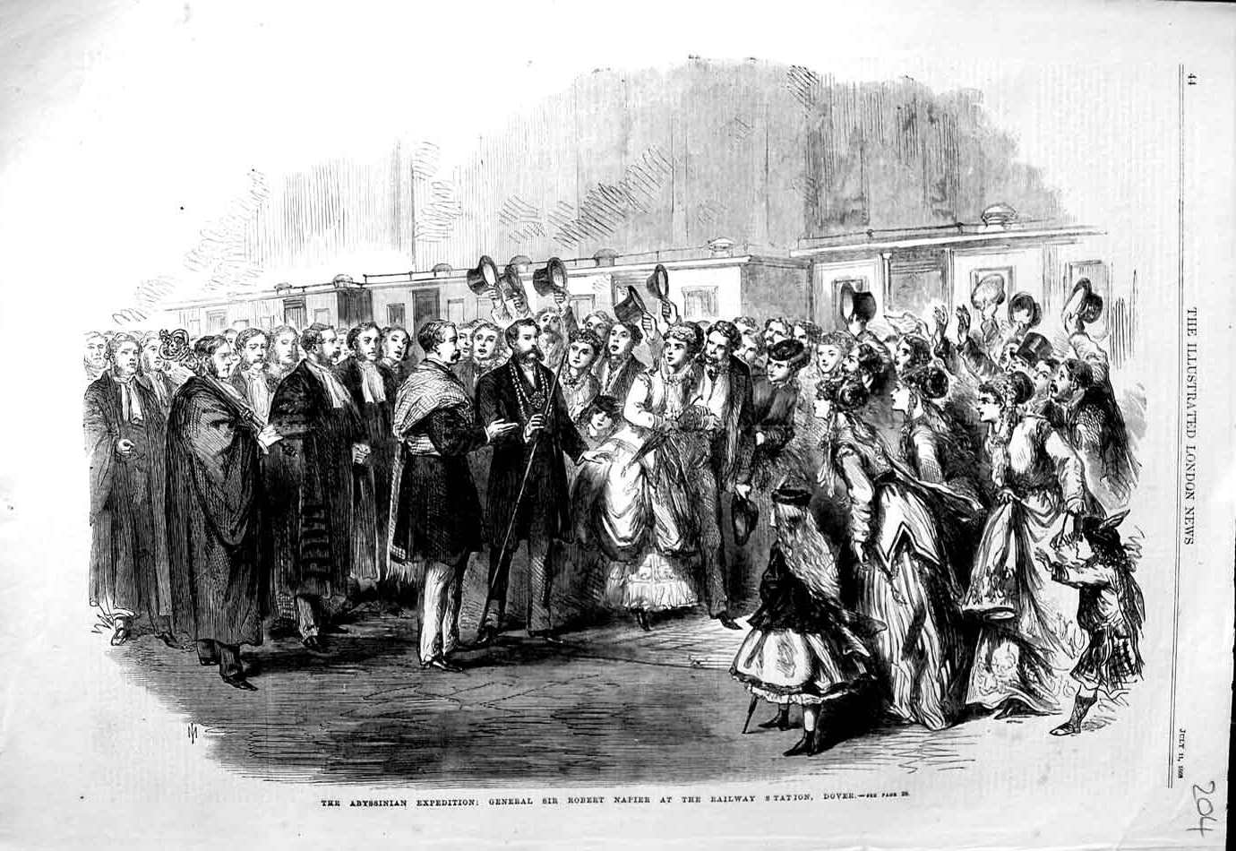 Old Antique Print 1868 Abyssinian Expedition General Robert Napier Dover 19th