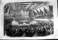 Old Antique Print 1865 Freedom City Glasgow Gladstone City Hall Scotland 19th